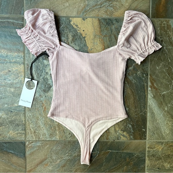 Privacy Please Olive Bodysuit in Pink Lemonade NWT Women’s Size XS - Picture 7 of 13